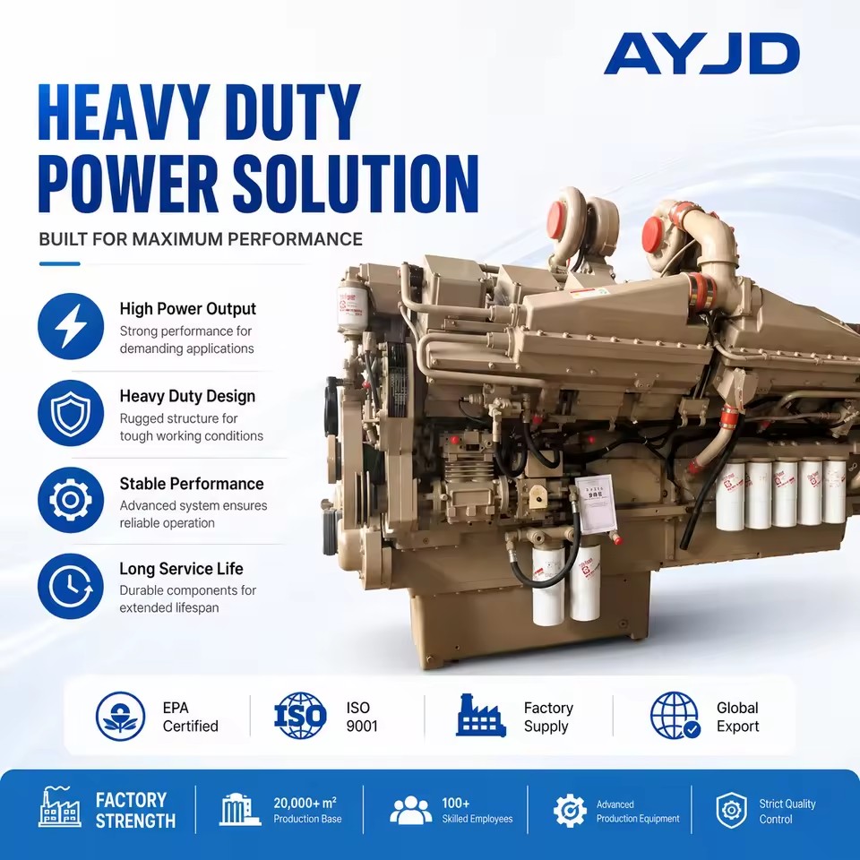 High Power KTA50 V16 1760KW Turbocharged Water Cooled Power Diesel Engine for Oil Gas Fracturing Large Construction Machinery