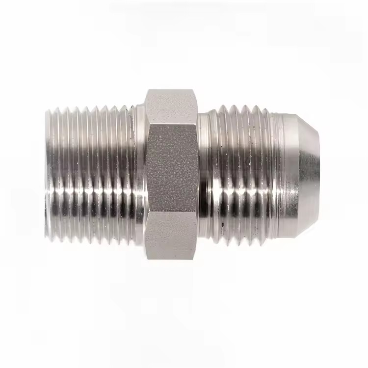 Flared Tube Fittings Male Connector Carbon Steel Stainless Steel 37 Degree Forging Technics NPT BSPP/BSPT Threads Hexagon Head