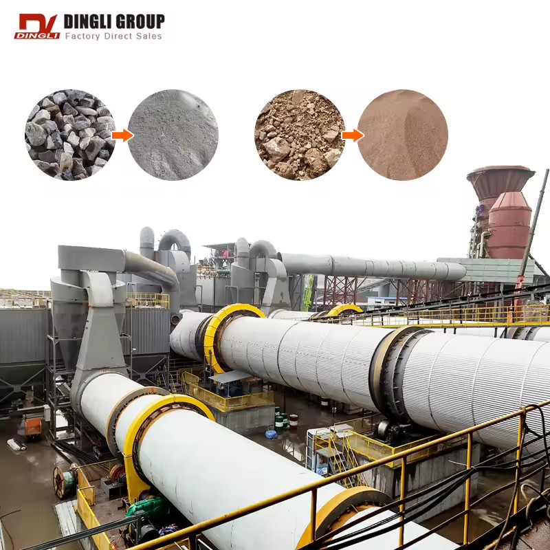 Complete Mining Slag Rotary Dryer Plant for Mineral Ore Slag Chrome Concentrate Dehydration