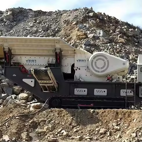 High Efficiency Industrial Stone Crusher Machine Portable Tracked