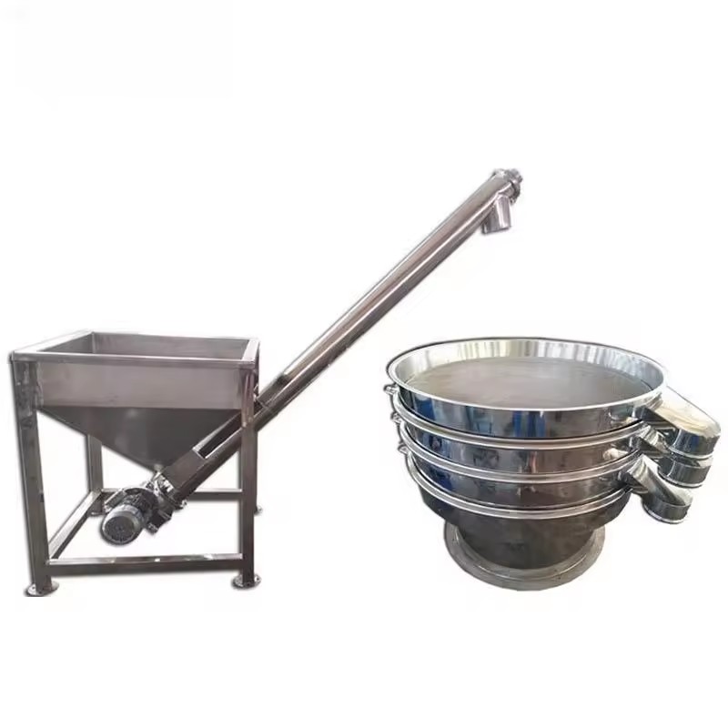 Mining Sand Wood Chip Spiral Chemical Silicon Customized Screw Conveyor Feeder Machine