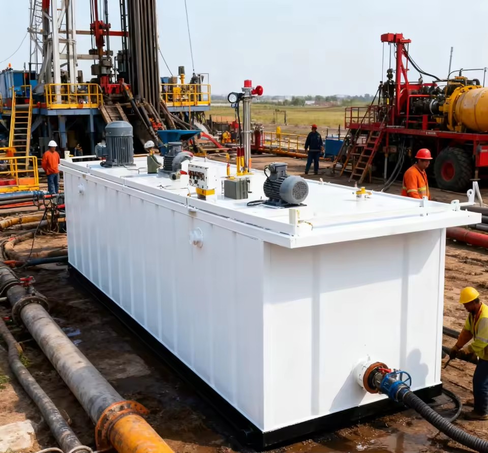 Customizable Oilfield Drilling Mud Circulation System Premium Quality Mud Tank Q235 Steel 1 Year Warranty Origin