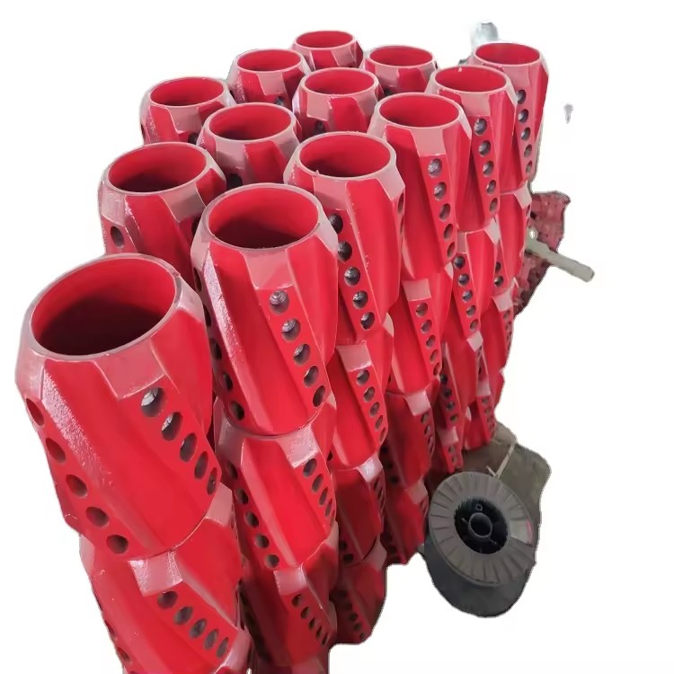 API Certificated Carbon Steel Centralizer Spiral Vane Rigid Centralizer Casing Roller