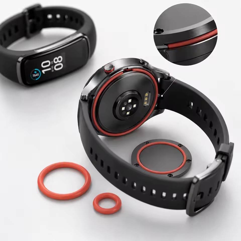 Custom Precision LSR Liquid Silicone Rubber Waterproof Seal Gasket for Smart Watch Wearable Device