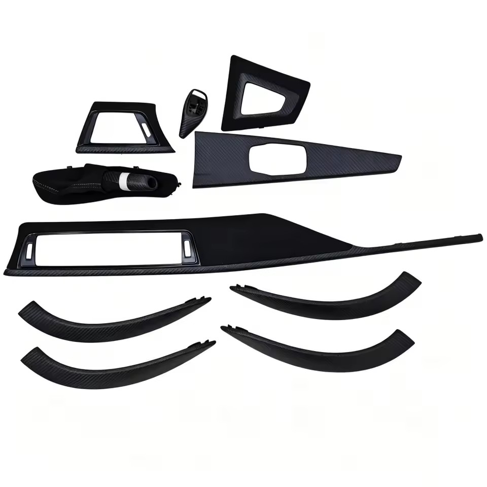 Matte Carbon Fiber Central Control Panel Replacement Interior Trim Kits for BMW M3 M4 F30 F31 F34 F36 F80 F82