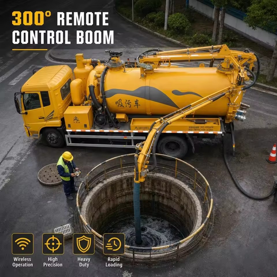 Vacuum Truck Mud VT1600 8000 Liters Sewage Suction Tanker Truck Market Vacuum Section Pumper Disposal Unit