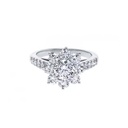 Luxury 18k Gold Lab Grown Diamond Engagement Ring with Round Brilliant Cut Side Stone 0.8ct NGTC Certified for Women Wedding