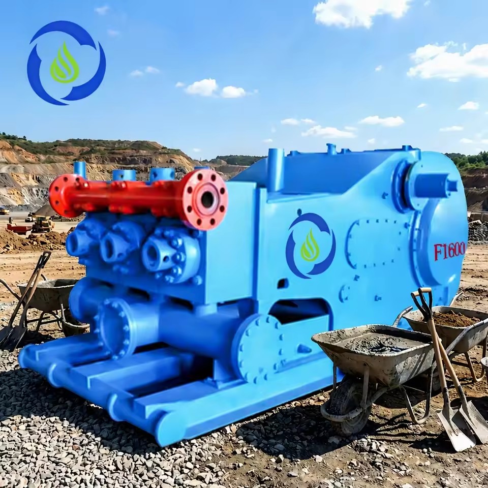 F1600 Triplex Mud Pump Oilfield Deep Well Drilling Rigs High Pressure Certified 1-Year Diesel/Electric Driven Long