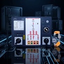 ES505E Ring Main Unit Switchgear Intelligent Control Device 12 Wireless Sensors 0.5S Class Power Meter RS485 LCD Mimic