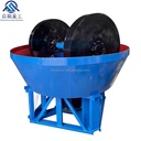 Factory Price 2 Tons Per Hour Gold Milling Machine Gold Stamp Round Mill/ Gold Ore Grinding Mill/ Double Roller Wet Pan Mill