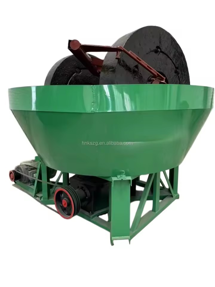 Factory Wholesale Gold Mining Equipment Gold Ore Grinding Grinder Mill Machine Wet Pan Mill With High Quality