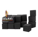 Premium Quality 100% Coconut Shell Machine-Made Charcoal Briquettes Cube Shape in Multiple Sizes White Ash-Ready for Export