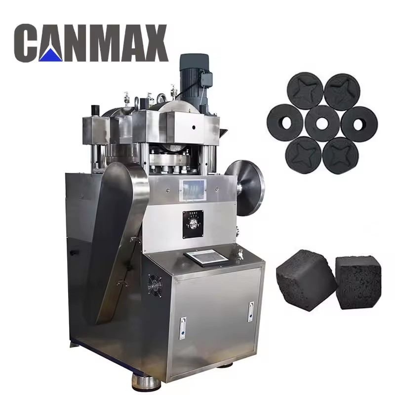 Rotary Type Shisha Charcoal Briquette Making Machine | Automatic Briquette Press Machine From Wood Chips
