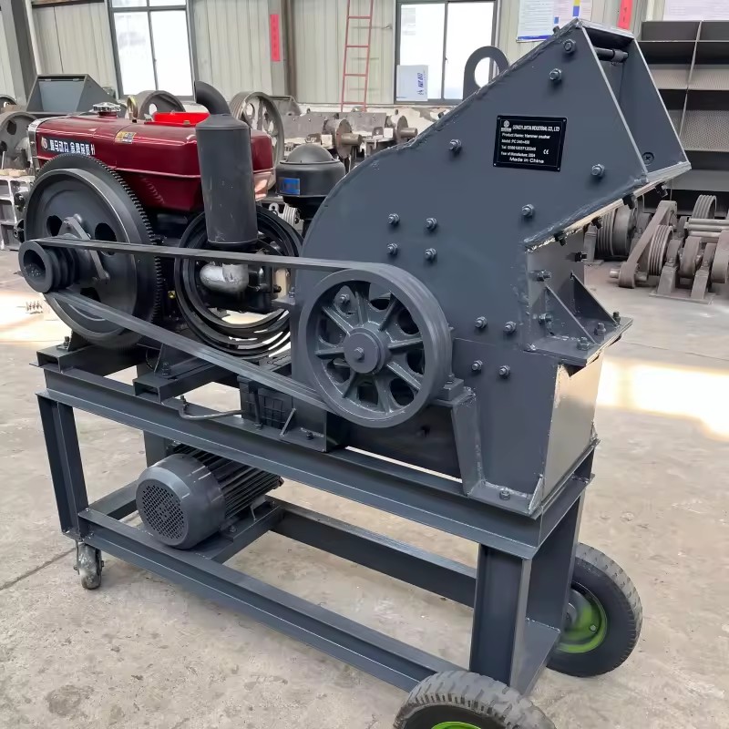 Low Price Mini Hammer Mill Rock Crusher Stone Crushing Machine Portable Clay Soil Hammer Crusher