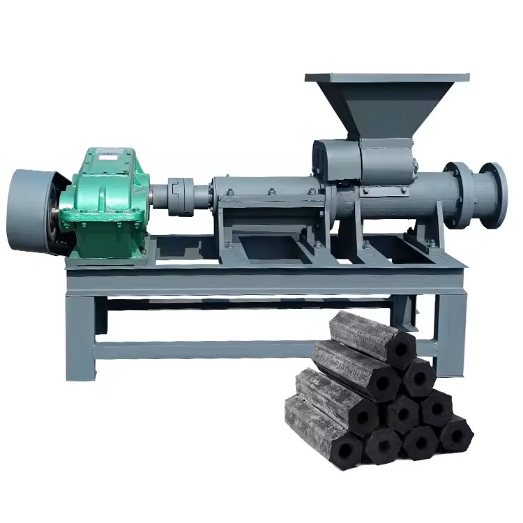 Wood Biomass Briquette Making Machine PLC & Motor High Capacity 140-600kg/h