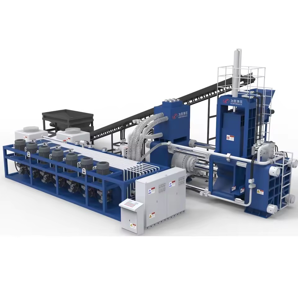 Horizontal 1250ton Steel Iron Metal Chips Briquette Machine