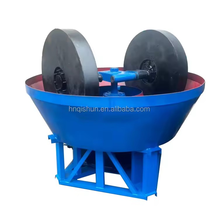 Chinese Manufacturer Supplies Small-Scale Gold Mining Equipment Model 1200 Wet Pan Mill Ore Crushing and Grinding Equipment
