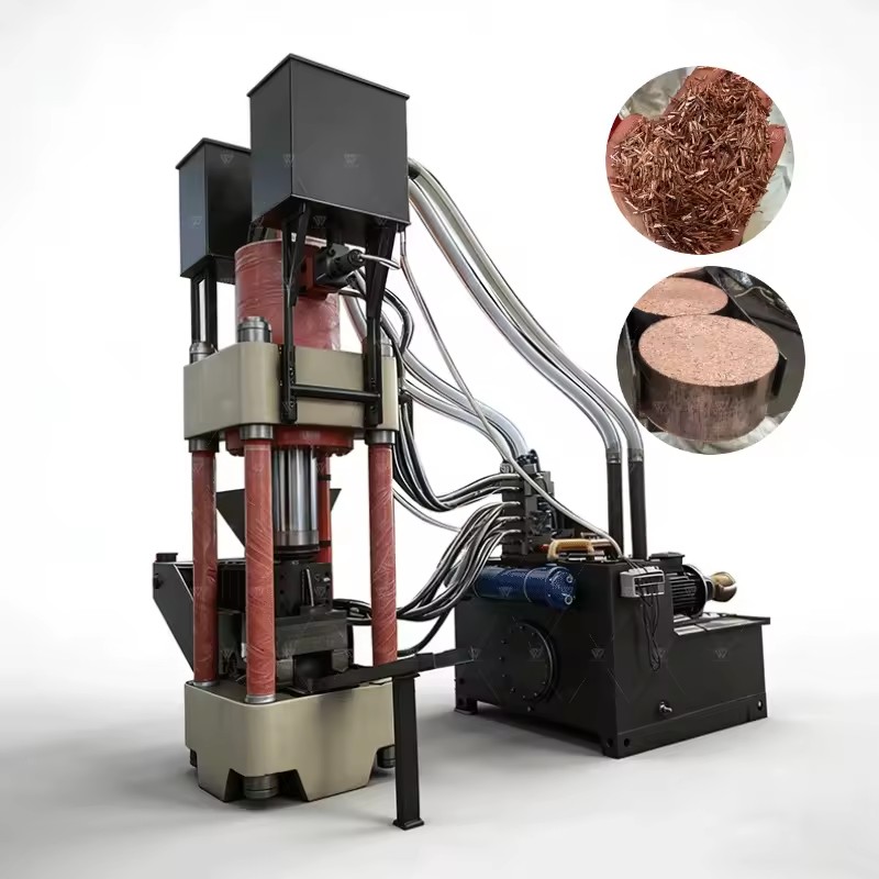 High Pressure Steel Iron Chips Briquetting Press Industrial Metal Scrap Briquette Machine Factory
