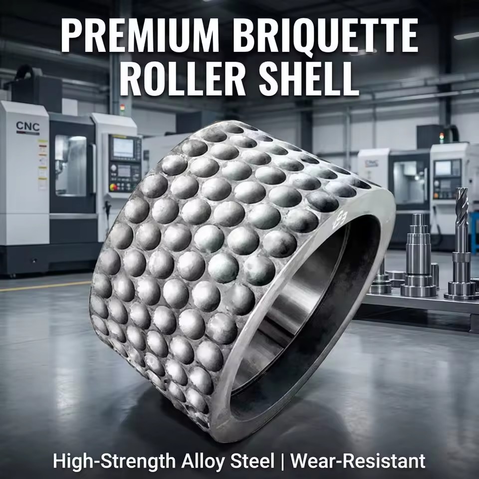 Factory OEM Customized Hydraulic Compacting Press Coal Briquette Machine Alloy Steel Roll Big Closed-End Roller Shell