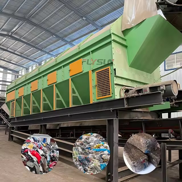 Municipal Solid Waste Sorting Production Line Garbage Shredding Drying Equipment for Making RDF Fuel Stick Briquette