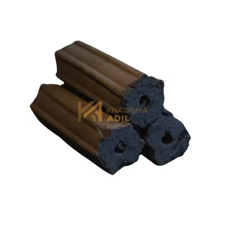 Bulk Hexagonal Charcoal Hardwood Stick Briquettes 100% Hard Wood 9000+ Kcal/kg 1% Ash for BBQ
