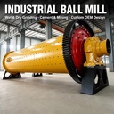 Yogie Customized Heavy Duty Mining Overflow Ball Mill Large Capacity Ore Grinding Ball Mill for Mineral Processing Plant