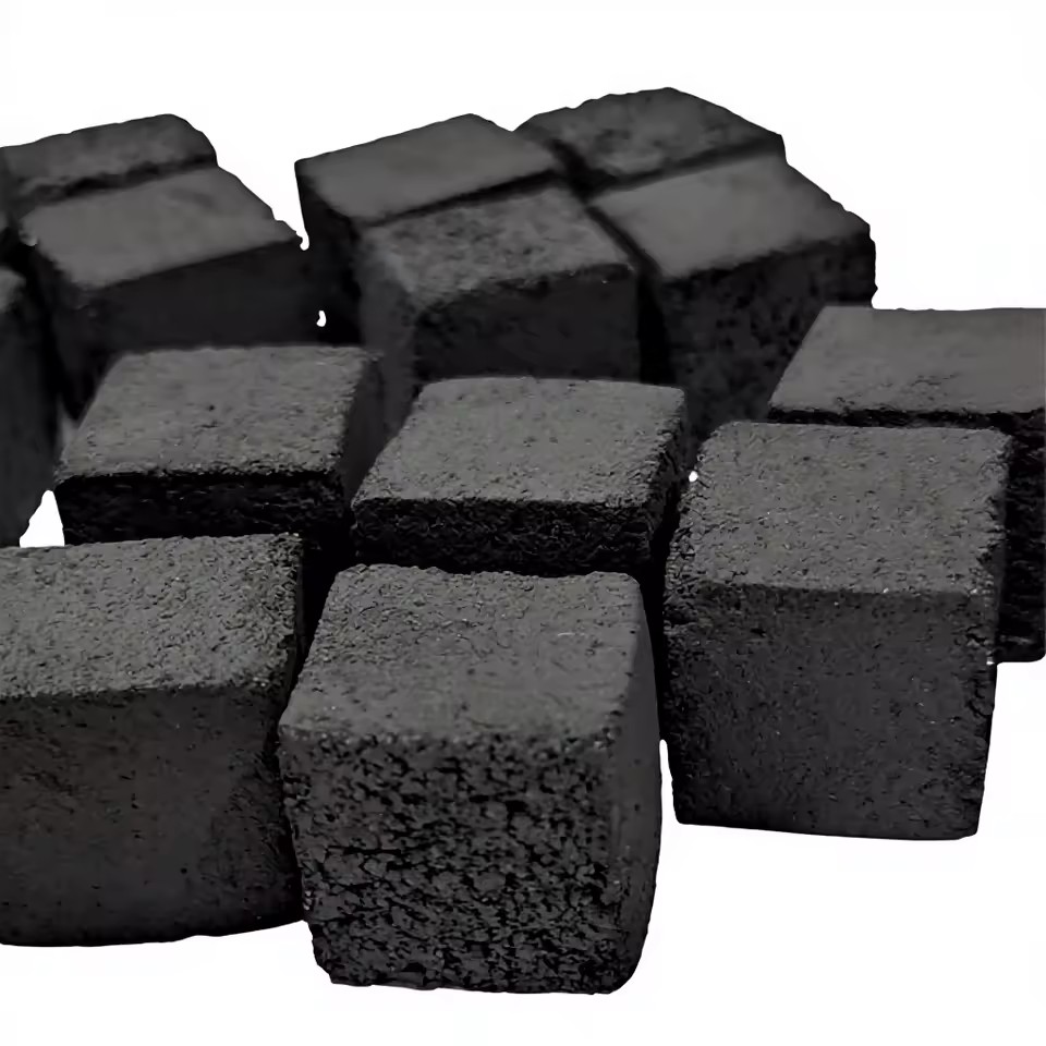 Wholesale Eco-friendly High Hardness Coconut Charcoal Briquettes for Hookah Machine-Made 25x25x25mm Indonesian Manufacturer