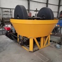 South America High Quality Wet Pan Mill AC Motor Gold Ore Grinding Machine with Engine for Silver Copper Processing