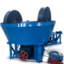 Wet Pan Mill Equipment 1100 Overload protection Design Double Roller Gold Ore Grinder Low Maintenance Cost for Small Mines