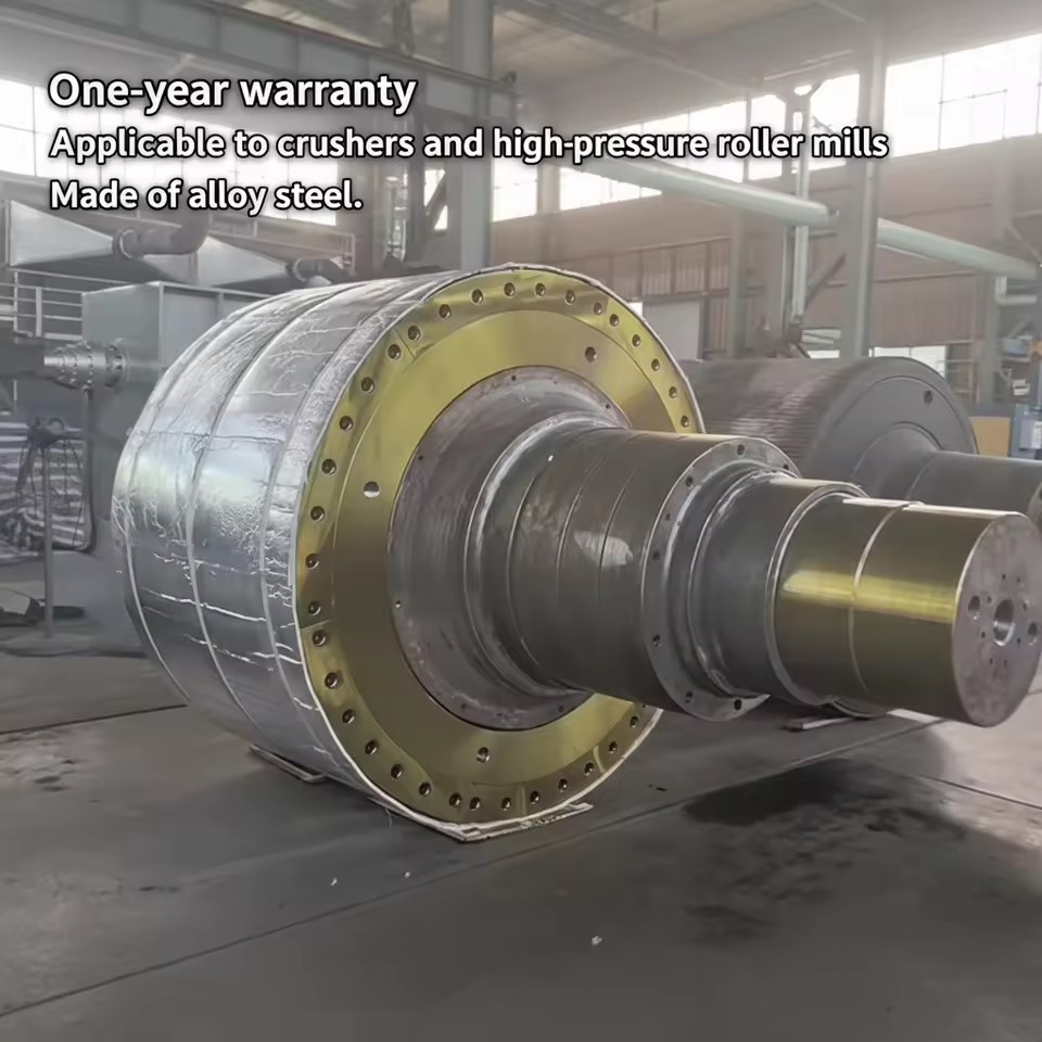 HPGR Roller Titanium Carbide Studs for Mining Cement Use High Manganese Steel High Efficiency Forged Crusher 6000kg Capacity