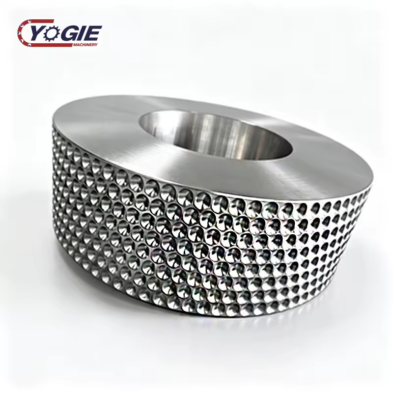 Yogie High Manganese Steel Customized Gorged Ball Press Dimple Roller Shell for Briquette Machine & Crusher Pellet Machine Henan