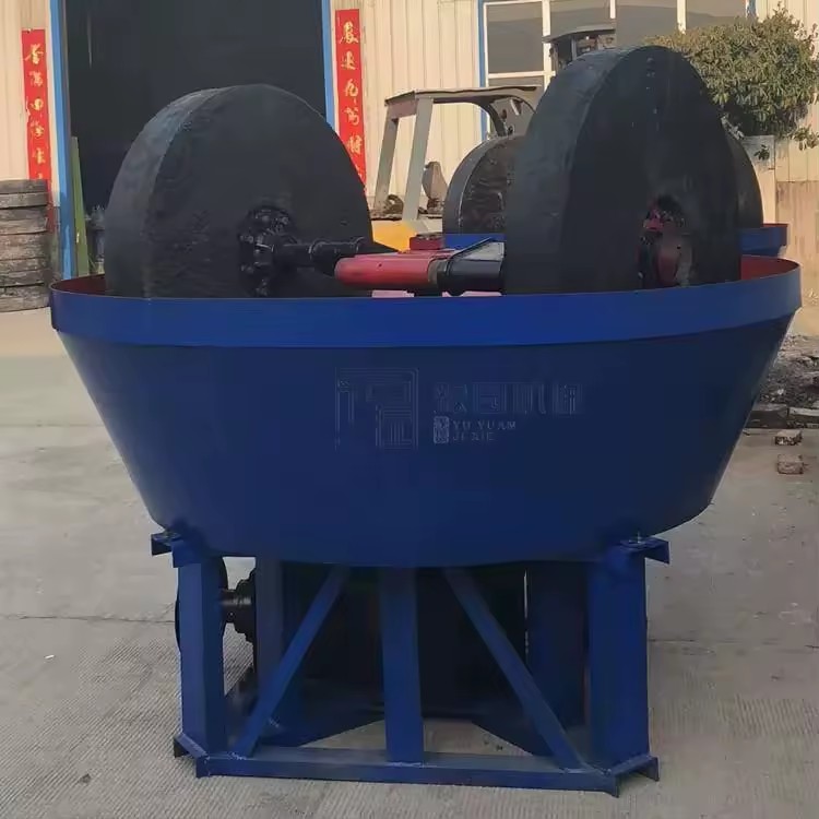 Gold Ore Wet Pan Mill Mineral Processing Gold Beneficiation Machine 0.5t/h Capacity Brand
