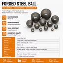 Forged Steel Grinding Ball High Roundness Low Breakage Rate for Iron Ore Gold Mine Ball Mill Grinding Media
