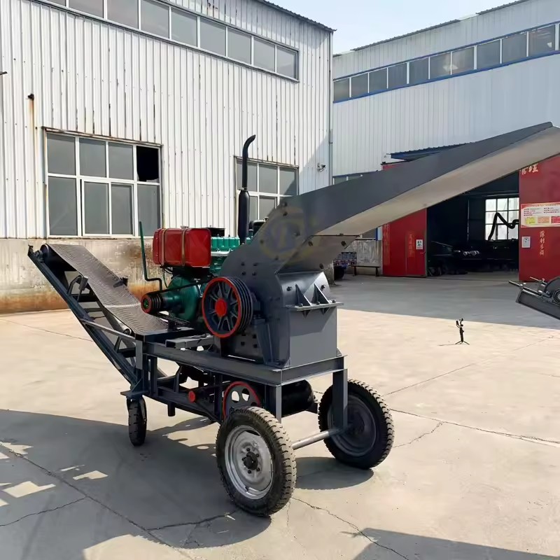 Diesel Engine Hammer Mill Crusher 5-10t/h Gold Ore Rock Stone