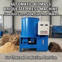 Automatic Biomass Briquette Press Machine Sawdust Corn Stalk Fuel Rod Making Machine for Charcoal Production Plant