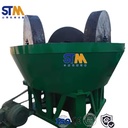Wet Pan Mill Gold Grinding Machine High Efficiency Manganese Steel Roller Gold Ore Milling Equipment for Mineral Gold Extraction