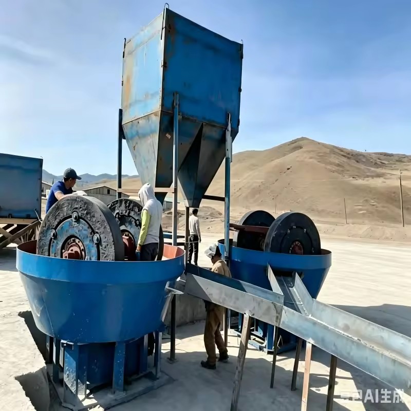 Professional Gold Grinding Roller Machine Wet Pan Mill for Rock Gold Plant