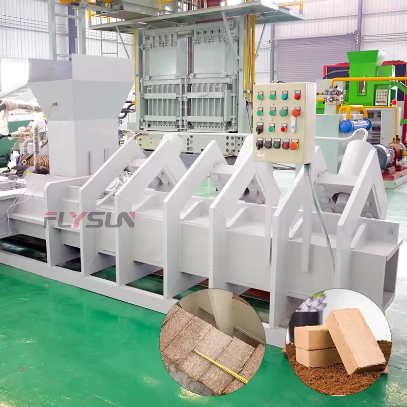 Multi-material Adaptable Biomass Briquette Machine Pipeline Coco Coir Brick Production Equipment