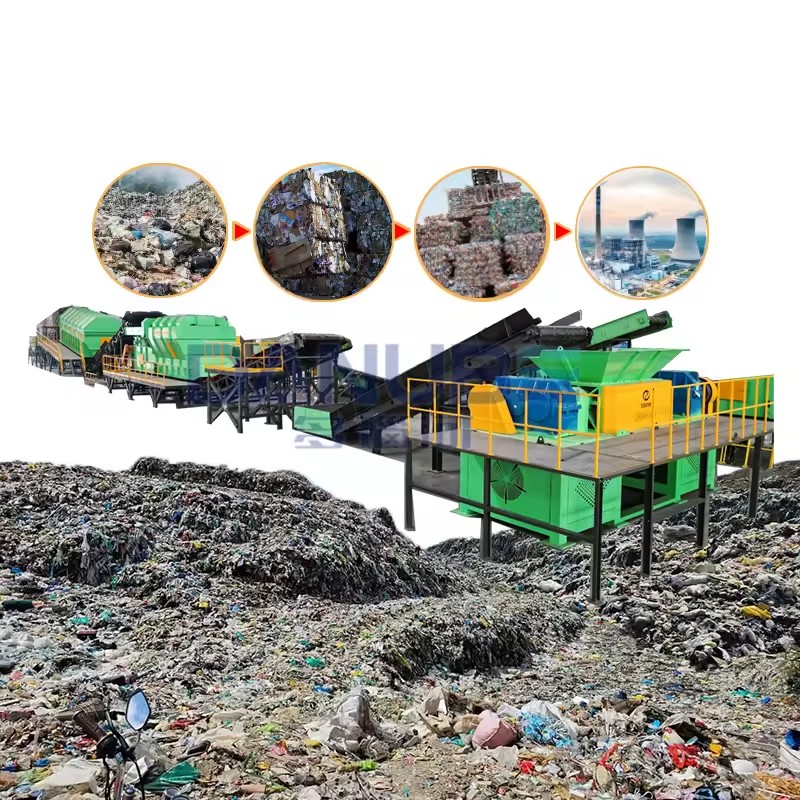 DANUBE Waste Sorting Line Waste Electricity Plant High Efficiency 90KW Sorting Machine 50-1000T/day Capacity CE ISO9001