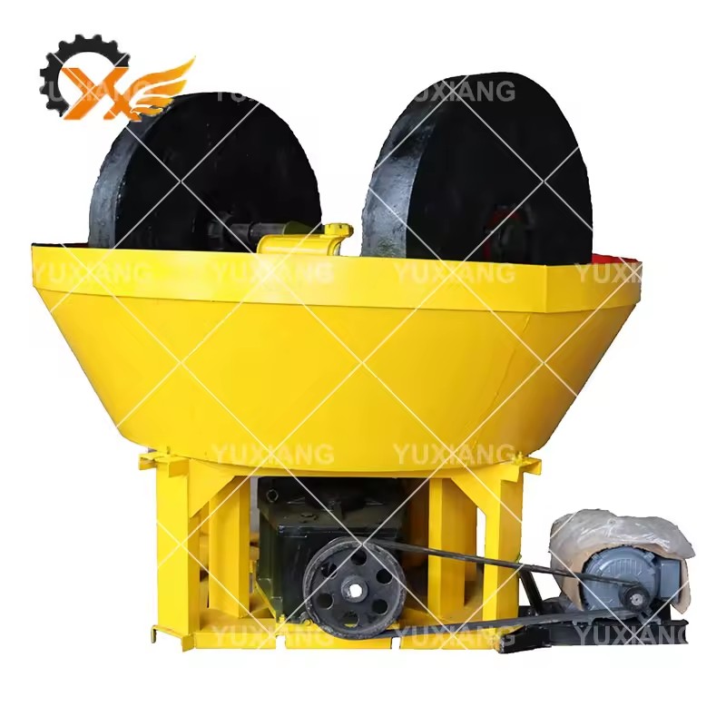 Yuxiang Energy Mining Machine Gold Selection Mill Double Steel Wheels Rollers Bearing Grinding Specification 1200 Wet Pan Mill