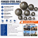 Forged Grinding Steel Balls with Excellent Wear Resistance for Mining Equipment Ball Mill Applications