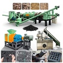 Complete Set Coconut Shells Woodchips Sawdust Biochar Pyrolysis Machine Charcoal Cube Production Line