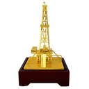 Factory Assembled Oil Well Rig Brass Model Petroleum Derrick Desk Decoration Corporate Gift