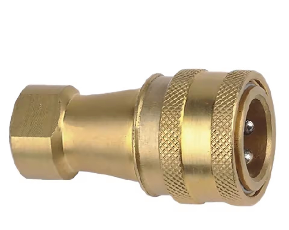 ISO7241-B Brass Hydraulic Coupling NPT Thread Coupler Hydraulic Release Quick Coupling