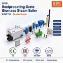 CE ISO Certified Reciprocating Grate Biomass Fired Steam Boiler for Food Processing Textile Chemical Industry