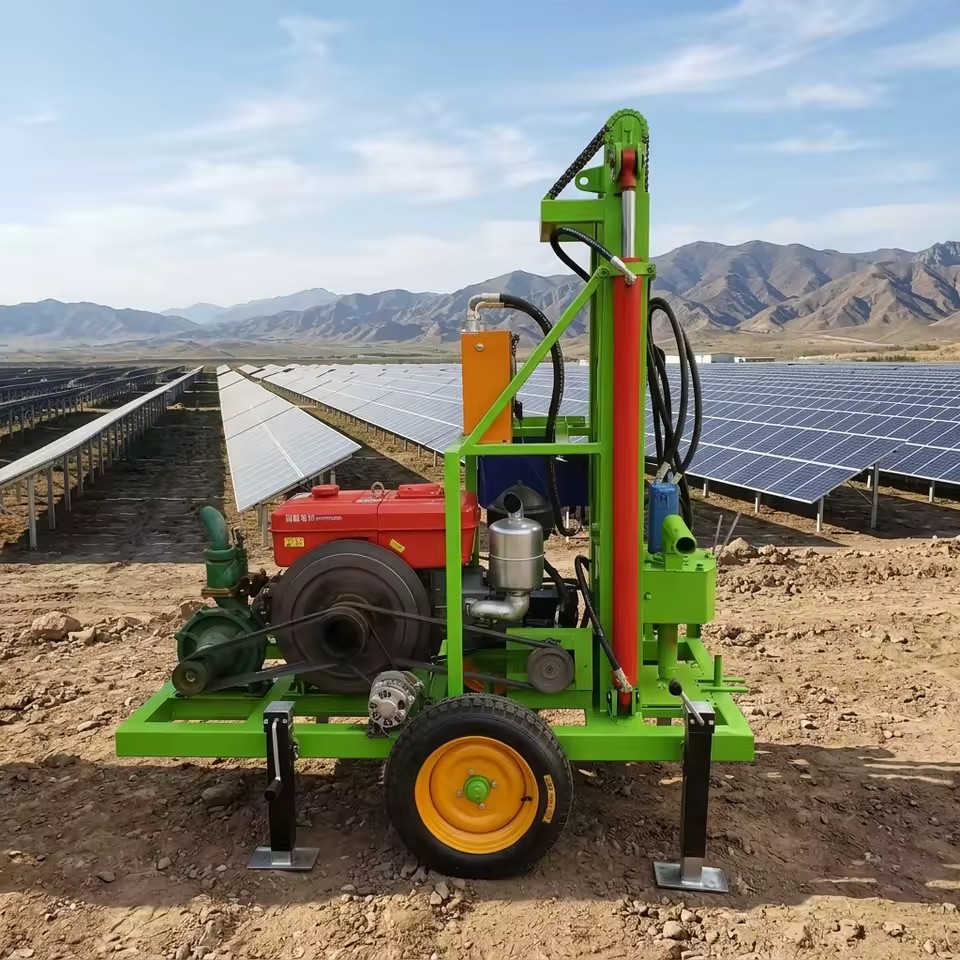 Small Water Well Drilling Rig 200m Depth Borehole Drilling Machine with Engine Motor & Pump for Sale