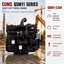 SCDC CUMS QSM11-C350 261kW Turbocharged 6 Cylinder Diesel Engine for Rotary Drilling Rig Port Reach Stacker Oilfield Equipment