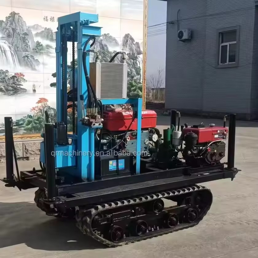 Small Portable 80m 100m 130m Depth diesel Engine Mini Manual Rotary Boring Water Well Drilling Rig Machine