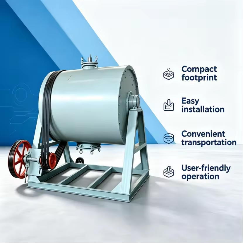 Lab Ball Mill Compact Small Scale Grinding Equipment Fitted with AC Motor and Robust Bearing Assembly