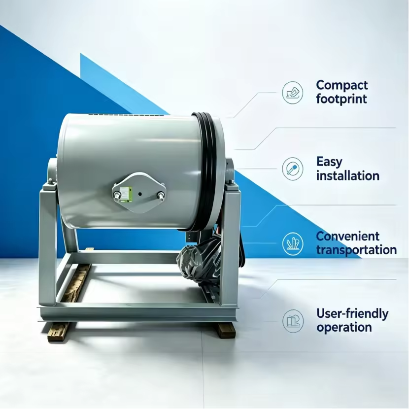 Lab Ball Mill Compact Small Scale Grinding Equipment Fitted with AC Motor and Robust Bearing Assembly
